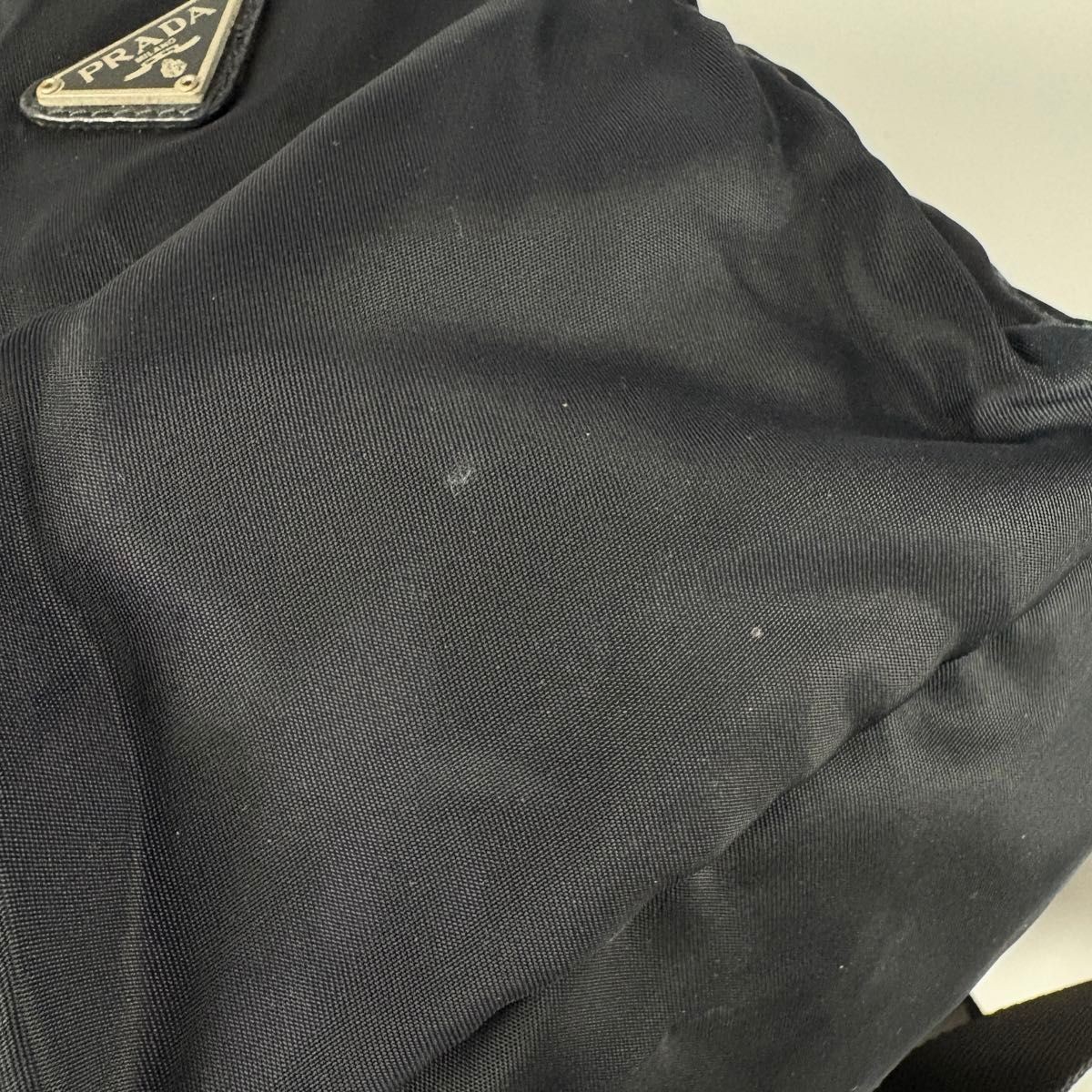 PRADA backpack tessuto nylon triangular logo navy… - image 11