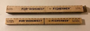 Vintage Ruler/ Knife For Honest And Dishonest Fishermen./ Original Box. 