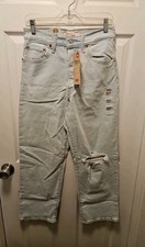 Levi's Ribcage Straight Ankle Button Fly Super High Rise Jeans Size 30 NWT   