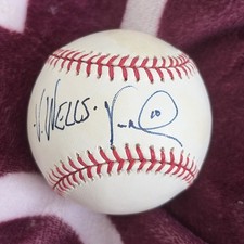 Vernon Wells Sr. And Jr. Signed Mlb Baseball With Jsa Authentication