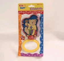 NOS Baby Rattle Kids 2 Grow Click & Twist Infant Teddy Bear Colorful First Toy
