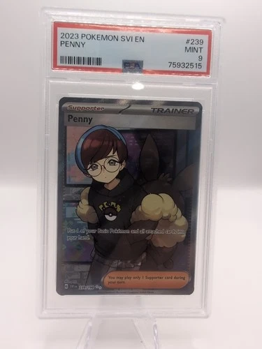Pokemon Card Paldean Fates Special Illustration Rare Penny 239/091 PSA 9