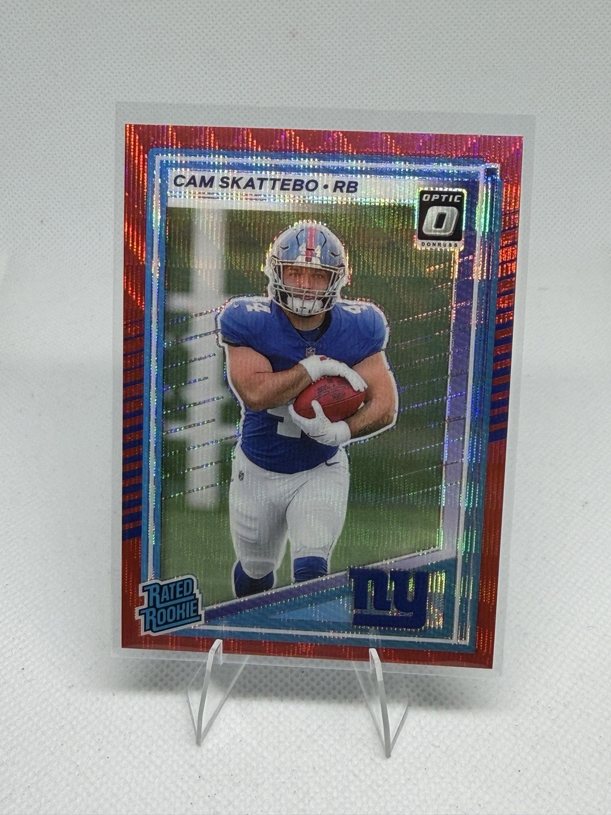 2025 Donruss Cam Skattebo Optic Preview Red Wave Rated Rookie #302 (RC)