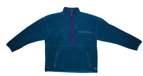 VIntage 80s 90s Eddie Bauer Green Red 1/2 Zip Goretex Anorak