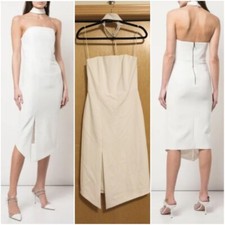NWT Alice +Olivia Sia Choker Detail Strapless Dress Size 4 Retail $375