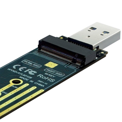 NVMe to USB Adapter, M.2 SSD to USB 3.1 Type A Card, PCIe Hard❀ Based Key S3Z2 - Photo 7/12