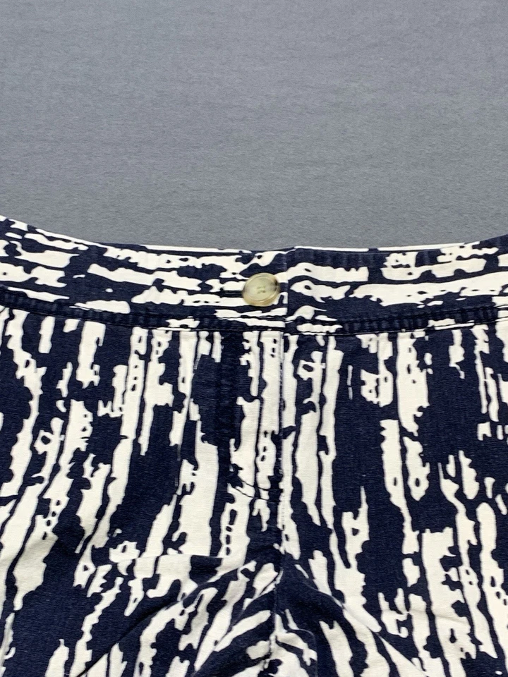 Ann Taylor Loft Casual Shorts Adult 4 Women’s blue white linen cotton - Image 2 of 4