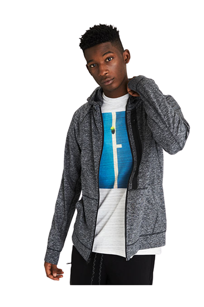 American Eagle Outfitter Active Flex Zip-Up Hoodie- Gray Heather