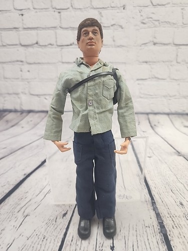 Vintage 1970 GI Joe Man of Action Flocked Brown Hair Face Scar 12"
