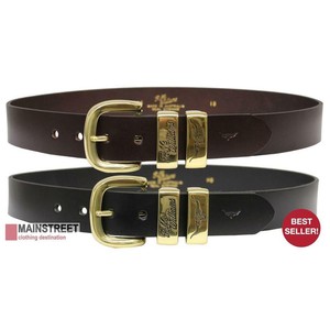 3 piece solid hide belt