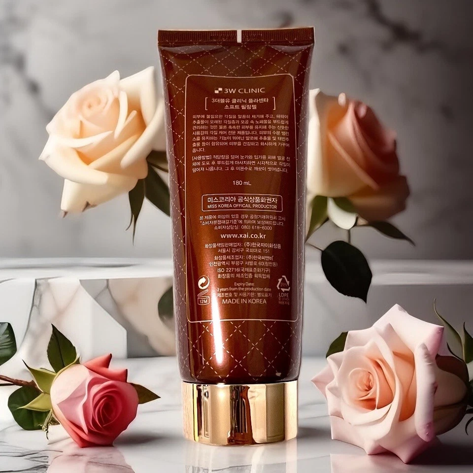 Korea_3W Clinic PREMIUM PLACENTA Gel Exfoliante Suave 180ml. Foto 3 de 4