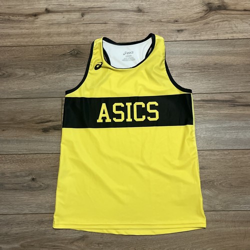 Women's ASICS Fitted Tank Top SZ Medium Racerback Running Singlet Yellow
