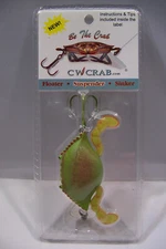 BE THE CRAB FISHING LURE HARD PLASTIC TOPWATER SWIMBAIT CLAMPACK TREBLE HOOK NEW
