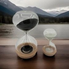 HOURGLASS SAND TIMER 30 Minute & 5 Minutes Time Management Tool By ORGANICE New