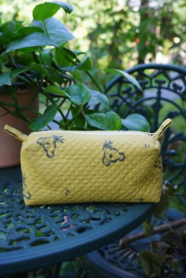 Kosmetiktasche, Schminktasche, Quilted neu handmade aus Baumwolle 