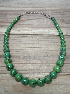 Perlenkette DRT Desert Rose Trading Sterling Silber Mojave Grün Türkis
