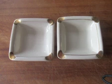 Pair of Ashtrays - RS Tillowitz EPOS - Cream with Gold Trim