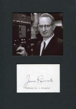 NOBEL PRIZE 1975 PHYSICIST James Rainwater autograph, signed card mounted