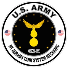 US Army M1 Abrams Tank System Mechanic Bumper Sticker Military Decal 5"