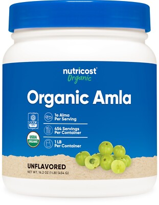 Nutricost Organic Amla Powder 1 Pound (Unflavored) 1 G per serving
