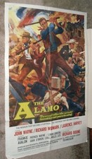 THE ALAMO original 1960 27x41 one sheet movie poster JOHN WAYNE/RICHARD WIDMARK