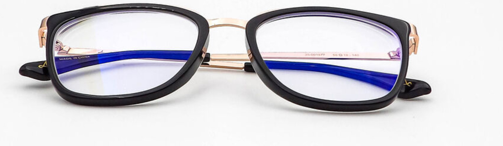 Amelia E Francis 35-001877 Black Gold Eyeglasses Frames 50-18-140