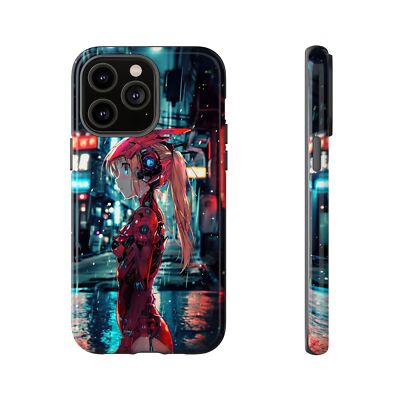 Phone Ink - iPhone | Galaxy | Pixel Case - Anime Red Futuristic Girl
