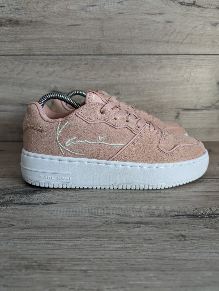 Karl Kani 89 UP Women's Suede Sneaker with logo details in salmon