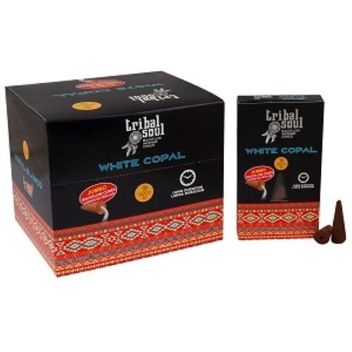 Tribal Soul Jumbo White Copal Backflow Incense Cones