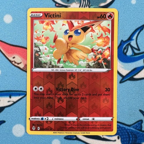 Victini Reverse Holo 020/203 Pokemon Evolving Skies English eBay