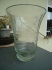 um 1900 riesige Glas Vase Handarbeit Ø oben ca 22 cm Höhe ca 27 cm ca 2,4 Kg