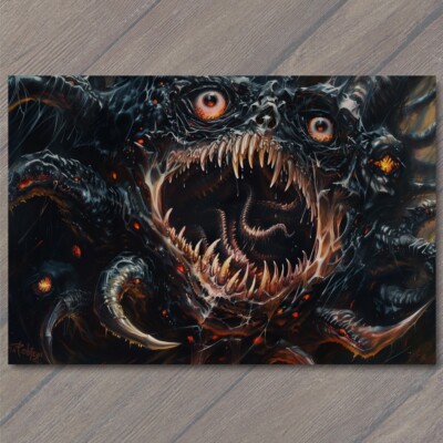 STICKER Monster Weird Scary Mouth Eyes Halloween Wild Crazy Unusual Mask Creep