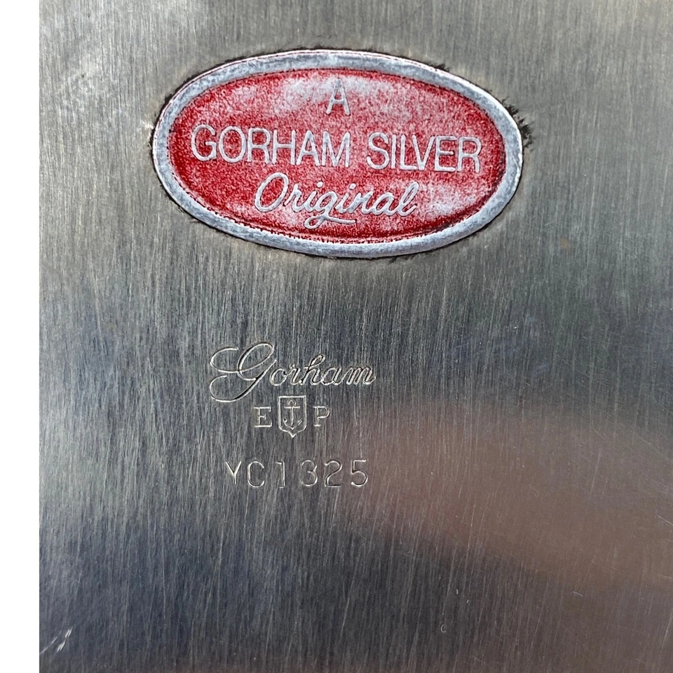 Inserto de corcho Gorham plateado con diseño floral ornamentado Foto 2 de 4