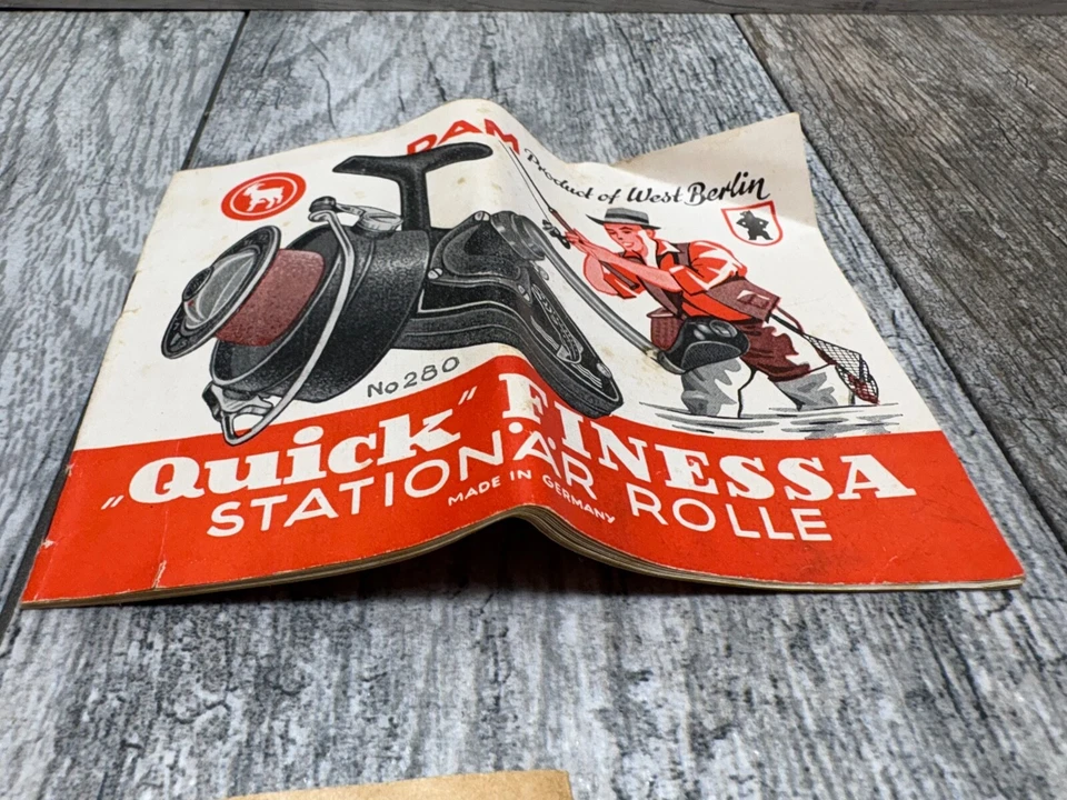 Molinete giratório vintage Dam Berlin Quick Finessa pesca. Feito em W Alemanha 280 - Imagem 4 de 4