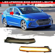 2X Dynamic For Hyundai Elantra 2015-2019 LED Side Wing Mirror Turn Signal Lights