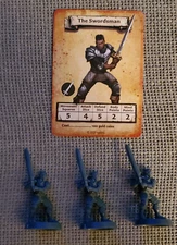 HEROQUEST: Frozen Horror 3x SWORDSMAN Minis & Card NEW!!