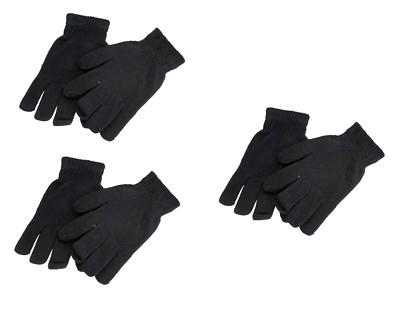 3 Pair Acrylic Knit Multi Purpose Home Repair Garden Gloves Hand Protector 