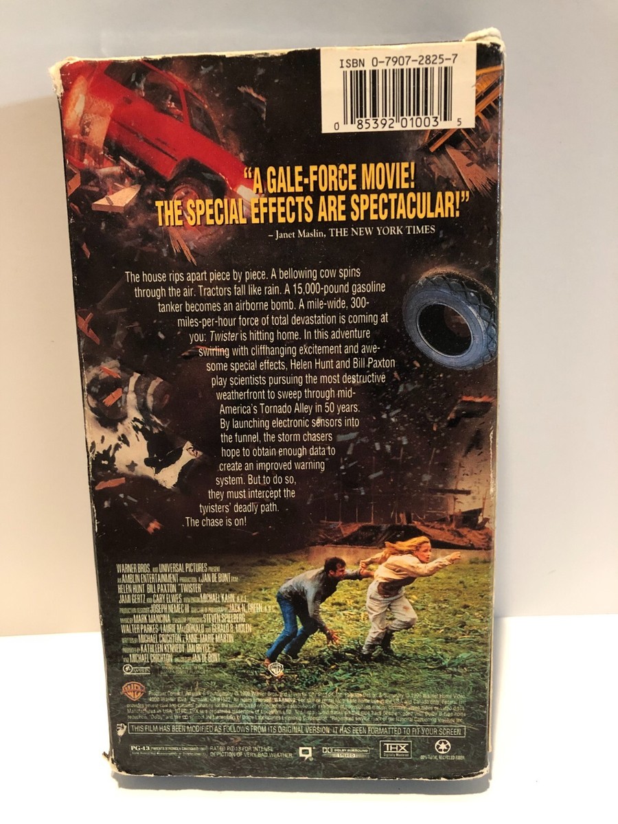Twister VHS Tape 1996 Warner Bros Release Helen Hunt Bill Paxton