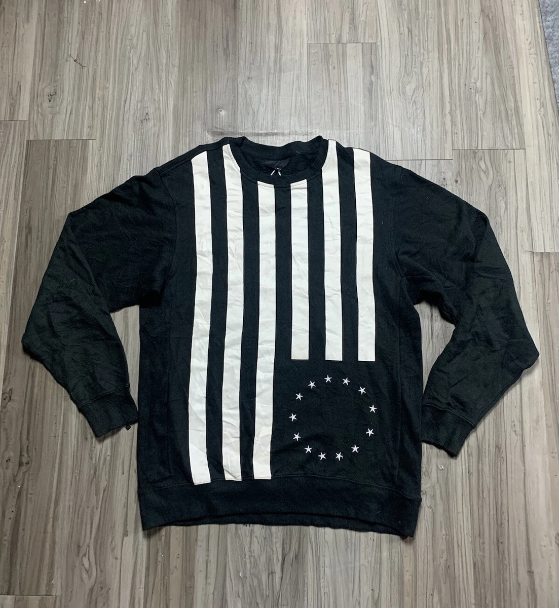 Black Scale Flag Crewneck Sweater Size XL Black u0026amp; White | eBay