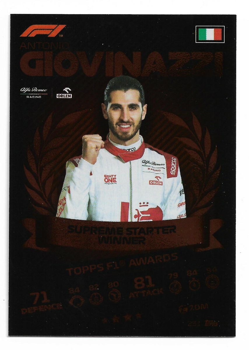 2021 Topps Turbo Attax F1 Formula 1 Topps F1 Awards #231 2021 Topps Turbo Attax F1 Formula 1 Topps F1 Awards #231