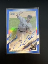 2021 Topps Chrome Rookie Autographs Blue Refractors #RAJL Jimmy Lambert