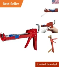 Professional-Grade Drip-Free Caulking Gun for 1/10 Gallon Cartridges, 10:1 Ratio