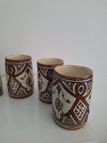 Vase Safi Céramique Marocaine Potterie Vintange À Motif Du Maroc - Photo 10 sur 11