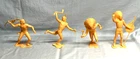 Vintage Lot of 4 1964 Marx Native American Indian 6 Inch Figures