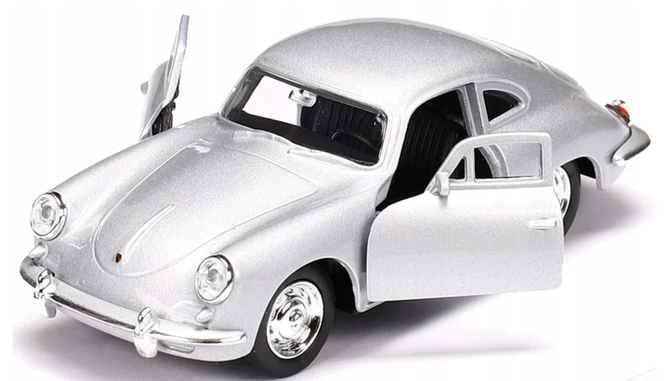 Welly Porsche 356 B argento metallizzato scala 1:34 1:39 auto pressofusa da... - Immagine 2 di 4
