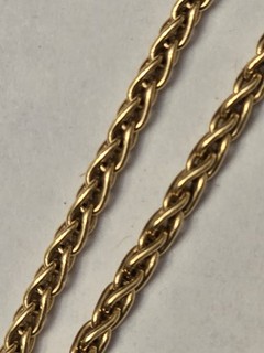 EUC vintage 20 inch 14k solid gold Wheat chain 12.13g Perfect!