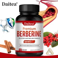 Berberine Cinnamon Supplement Immune Digestive System Gut Health 30-120 Capsules