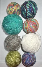 LOT of 8 Styles Yarn Assortment Brands & Colors Skeins