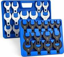 28pc Jumbo Crowfoot Wrench Set Sae Metric 12 Drive Crows Foot Wrenches 1-1