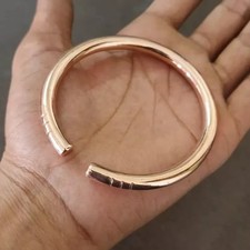 100 Heavy Copper Round Bangle Bracelet Pure Handmade Bracelet Thick Copper 7mm
